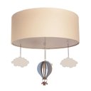 Ver imagem 1 de Luminária de Teto Plafon Balão Cúpula 40x15cm: Cru5986