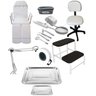 Kit Cadeira Podologia Mocho Exaustor com Luminária Escada Alta Frequência Htm Brinde Fiscomed Kit Ma - 1