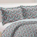 Ver imagem 2 de Kit Cobre Leito Colcha Casa Scarpa Mix Queen Estampado Dupla Face Floral 3 Peças - Clarisse