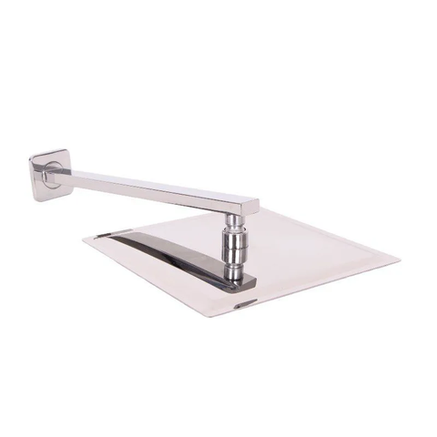 Ducha Square Quadrada Slim - 20x20 com Suporte Quadrado Demima Ducha Slim Energia Solar Quadrada Sil