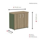 Ver imagem 4 de Armário para Escritório Baixo 2 Portas com Chave