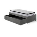 Ver mais imagens de Base Box Cama Solteiro Sapateira Courino Linho Cinza e Colchão Cama Inhouse Ecoflex 88x188