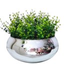 Ver imagem 1 de Arranjo com Folhagem Verde Eucalipto Realista Vaso Prata