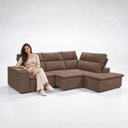 Ver imagem 4 de Sofá de Canto Apolo 2,80m com Chaise Direita Retrátil Reclinável