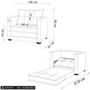 Ver imagem 4 de Sofá Cama Solteiro Berlim B10 Suede Bege - Mpozenato
