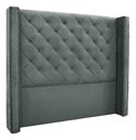 Ver imagem 2 de Cabeceira Vivian Veludo Cinza Cama Box de Casal 1,40 Bz Home Decor