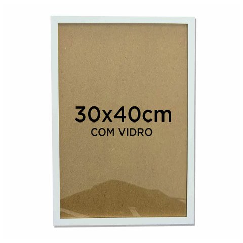 Moldura para Quadro Decorativo 30x40cm com Vidro - Várias Cores