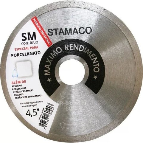 Disco Diamantado Continuo para Porcelanato 4,5 Stamaco