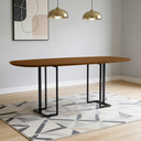 Ver imagem 5 de Mesa de Jantar 8 Lugares Retangular Orgânico 200cm Pés Industrial Alina N01 Cinamomo Preto - Lyam de