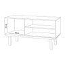 Rack para Tv Sala Quarto Moderno Bancada Denver Carmolar - 3