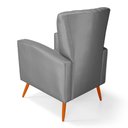 Ver imagem 7 de Poltrona Decorativa Melody com Pés Palito Suede Cinza - Desk Design