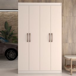 Sapateira Multiuso 20 Pares Sapato 4 Portas 8 Prateleiras Branco - Panorama Móveis - 1