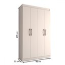 Ver imagem 4 de Sapateira Multiuso 20 Pares Sapato 4 Portas 8 Prateleiras Branco - Panorama Móveis