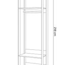 Ver imagem 3 de Guarda-Roupa Closet Industrial com Cabideiro Marrom/Freijó/Preto