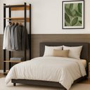 Ver imagem 4 de Guarda-Roupa Closet Industrial com Cabideiro Marrom/Freijó/Preto