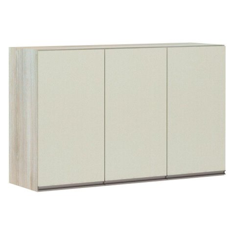 Armário Para Cozinha 120cm 3 Portas Legno Crema C/Kashmir