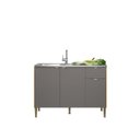 Ver imagem 6 de Balcão para Pia 3 Portas 1 Gaveta 120cm Soul Cinza/Freijó/Gris
