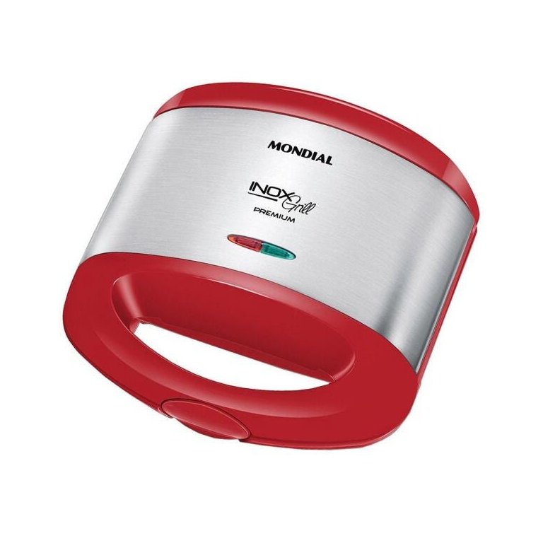 Sanduicheira Mondial S-19 Premium, Grill, Antiaderente, 800W, Vermelho - 220V