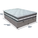 Ver imagem 3 de Cama Box Baú Cinza e Colchão Black Graphite Molas Ensacadas Queen 158x198x32 Anjos