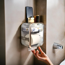 Porta Papel Higiênico com Fixação sem Furo - Design Moderno - 2