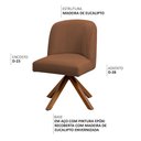 Ver imagem 5 de Kit 06 Cadeiras de Jantar Cléo Base Giromad Linho Terracota - Nexta Casa