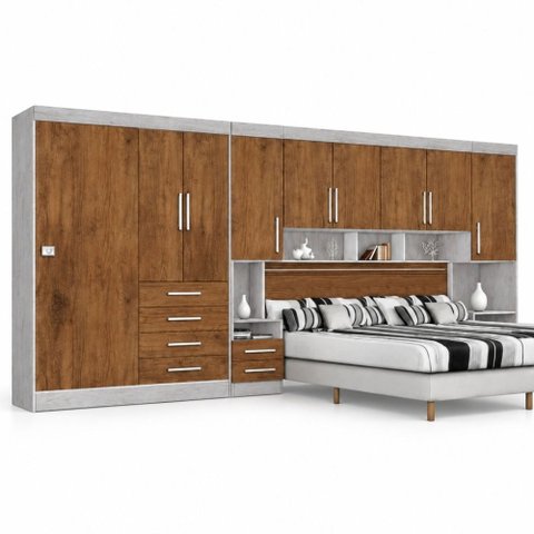 Guarda-Roupas Modulado Georgia Casal Ja Avelã / Jequitibá