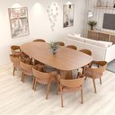 Ver imagem 1 de Conjunto de Mesa e Cadeiras Califórnia + Miami 10 Lugares
