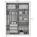 Ver imagem 4 de Guarda-Roupa Solteiro com Espelho 2 Portas de Correr Alegro Henn