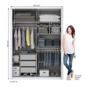 Ver imagem 5 de Guarda-Roupa Solteiro com Espelho 2 Portas de Correr Alegro Henn