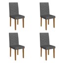 Ver imagem 1 de Kit 4 Cadeiras de Jantar Estofadas 43,5cm Multimóveis CR50217