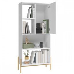 Estante para Livros 1 Porta 2 Prateleira Branco/pinus Be 71 - Brv Móveis - 3 Estante para Livros 1 Porta 2 Prateleira Branco/pinus Be 71 - Brv Móveis - 3