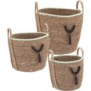 Ver imagem 1 de Abigail Cesta Fibra Verde 3pç