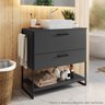 Gabinete e Cuba Banheiro Industrial 80 Cm Pt Gav 1028x94101 Grafite Branco Pp - 7