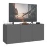 Rack para Tv até 32 Polegadas com 3 Portas Suspenso Multimóveis Mp1066 Grafite - 1