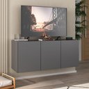 Ver imagem 2 de Rack para Tv até 32 Polegadas com 3 Portas Suspenso Multimóveis Mp1066 Grafite