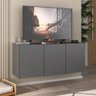 Rack para Tv até 32 Polegadas com 3 Portas Suspenso Multimóveis Mp1066 Grafite - 2