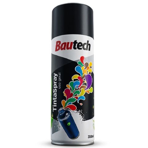 Tinta Spray 350 Ml Alto Brilho Grafite - 30502 - Bautech