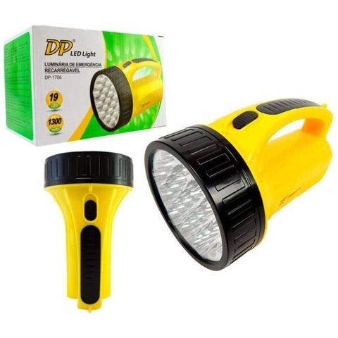Lanterna 19 Leds Potente Holofote Bivolt Recarregável