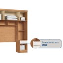 Ver imagem 7 de Módulo Ponte Casal Queen 6 Portas 1 Gaveta Infinity Marrom/Cedro/Branco Line
