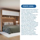 Ver imagem 6 de Módulo Ponte Casal Queen 6 Portas 1 Gaveta Infinity Marrom/Cedro/Branco Line