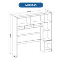 Ver imagem 3 de Módulo Ponte Casal Queen 6 Portas 1 Gaveta Infinity Marrom/Cedro/Branco Line