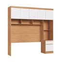 Ver imagem 1 de Módulo Ponte Casal Queen 6 Portas 1 Gaveta Infinity Marrom/Cedro/Branco Line
