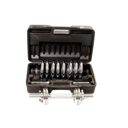 Kit Completo Anilhas Cromadas + Halteres com rosca na maleta 12kg - WCT Fitness 217 - 2