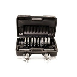 Kit Completo Anilhas Cromadas + Halteres com rosca na maleta 12kg - WCT Fitness 217 - 6