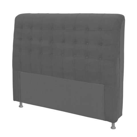 Cabeceira Dama New Plus King Size 1950mm Suede Cinza - Simbal