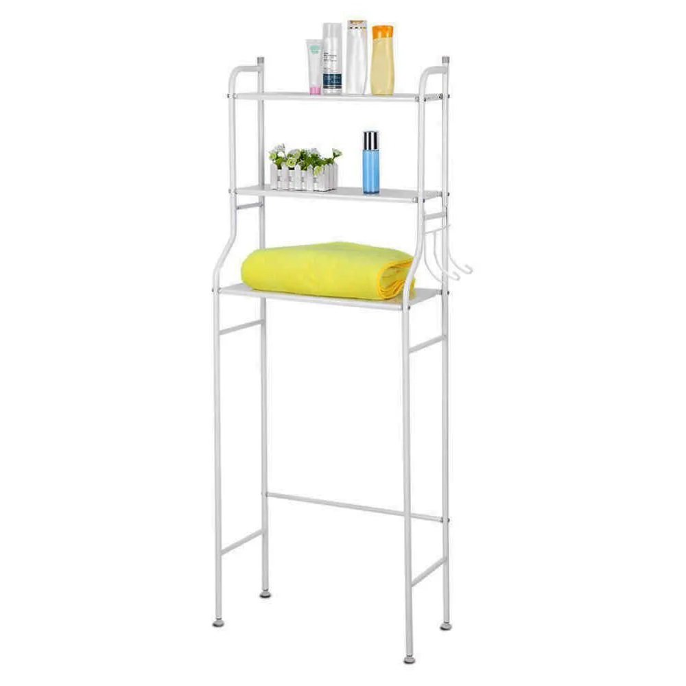 Rack Banheiro Estante Prateleira sobre vaso sanitario Organizador Toalete Varanda Metal - 2