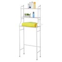 Ver imagem 2 de Rack Banheiro Estante Prateleira sobre vaso sanitario Organizador Toalete Varanda Metal
