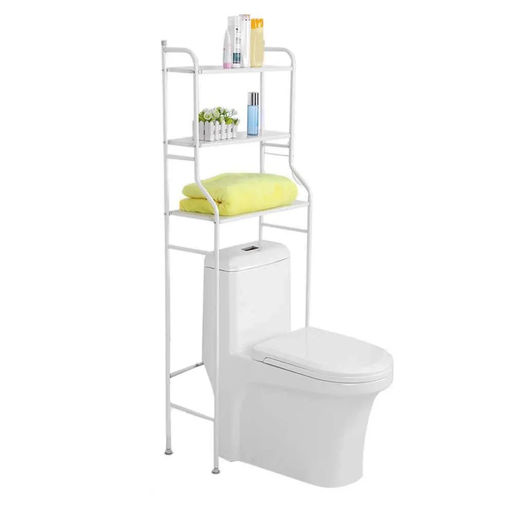 Rack Banheiro Estante Prateleira sobre vaso sanitario Organizador Toalete Varanda Metal - 5