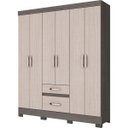 Ver imagem 4 de Guarda-Roupa Casal 6 Portas 2 Gavetas Externas Briz