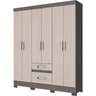 Guarda-Roupa Casal 6 Portas 2 Gavetas Externas Briz - 4